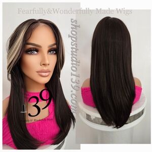 Sexy chocolate brown HD Lace front with highlights